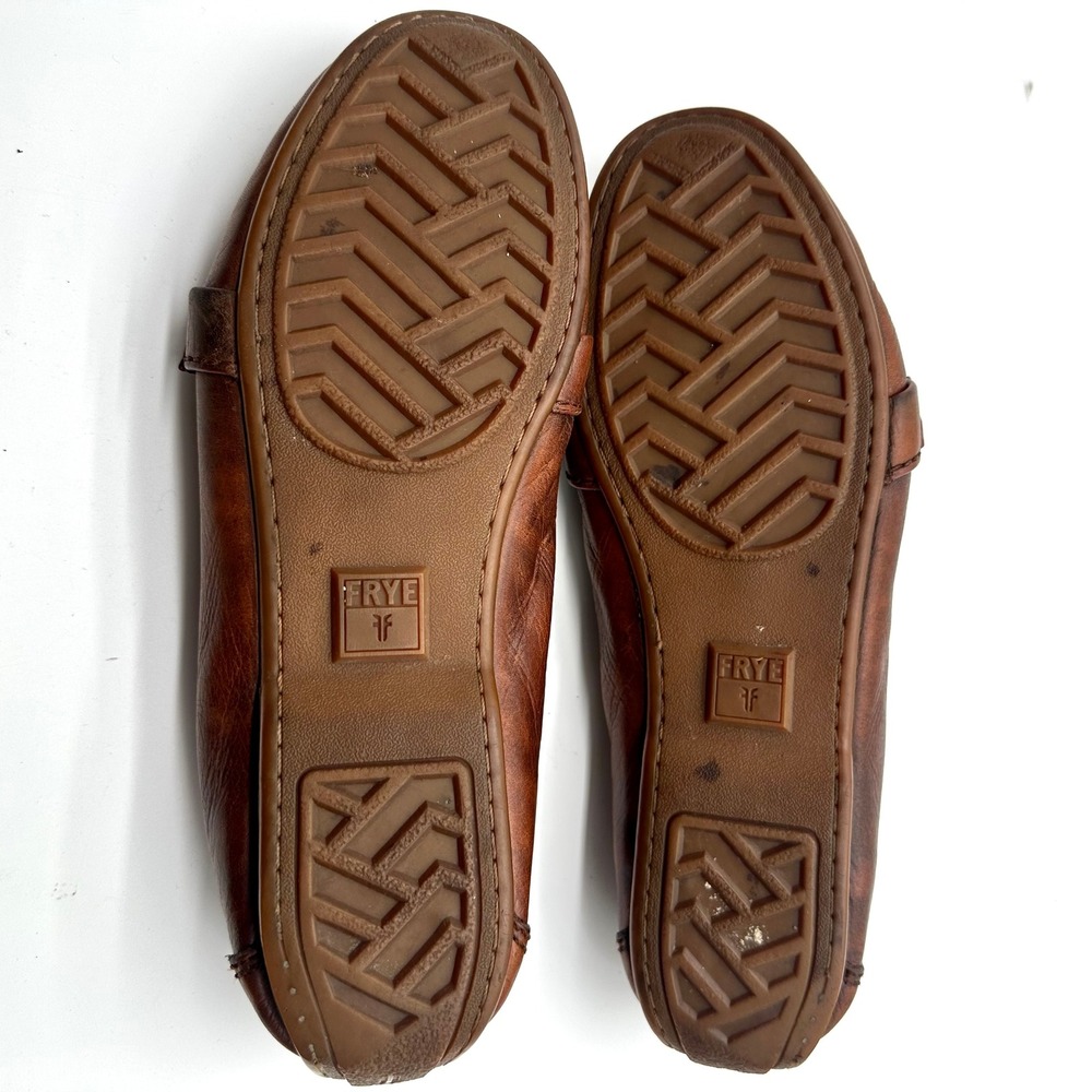 Frye Womens Janet Brown Leather Buckle Driving Moc Toe Loafers Flats Size 8.5 - Picture 4 of 10
